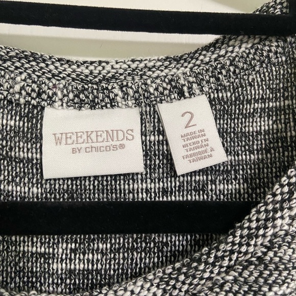 Chicos Weekends Textured Tunic Women's Size 2/Med 3/4 Sleeve Pocket NWOT - Picture 5 of 6